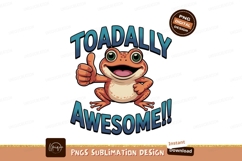 Cheerful orange frog giving thumbs up green eyes Product Image 1