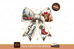 Festive Highland Cow Christmas Truck Boots image Product Image 1