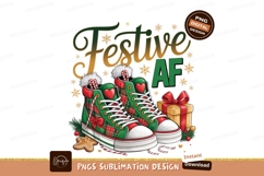 Festive Sneakers With Christmas Gifts SUBLIMATION Product Image 1