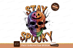 Skull pumpkin hybrid with dripping letters halloween Product Image 1