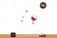 Wine Valentine Heart Glass love Product Image 1