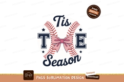 Baseball Bow Season Graphic text Product Image 1