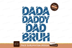 Dada Daddy Dad Bruh Blue Text image Product Image 1