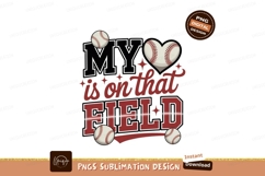 Baseball heart love on field sport Product Image 1