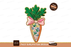 Floral Carrot With Pink Bow green Product Image 1