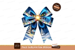 Festive winter bow with lights trees Product Image 1