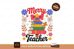 Merry Christmas Teacher Book Tree image Product Image 1
