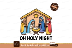 Nativity scene with baby Jesus and wise men manger Product Image 1