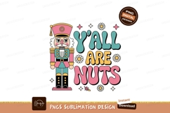 Nutcracker soldier with retro lettering pink blue Product Image 1