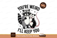Raccoon and Opossum Friends cartoon sunglasses Product Image 1