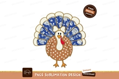 Polka dot turkey with floral tail bird fowl Product Image 1