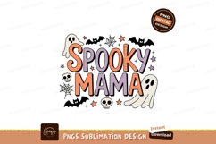 Spooky Mama Halloween Ghosts Skulls Stars image Product Image 1