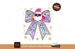 Santa Claus peace sign festive bow christmas Product Image 1