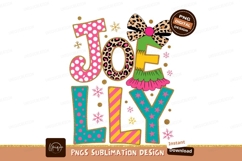 Festive letters with animal print and polka dots image Product Image 1