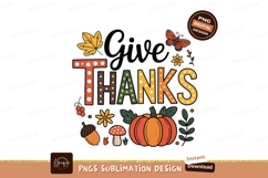 Autumn Thanksgiving Greeting With Fall Elements leaves Product Image 1