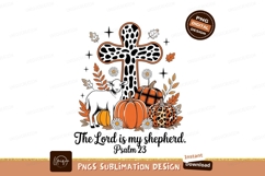 Cross bow leaves scripture faith Product Image 1