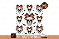 Skulls with bat bows halloween bats Product Image 1