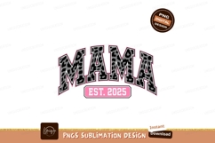 Mama leopard print text pink Product Image 1