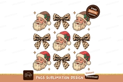 Santa Claus bows festive holiday pattern christmas Product Image 1