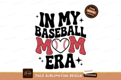 Baseball Mom Heart Graphic white Product Image 1