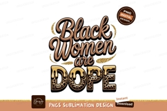 Black women are dope text lettering Product Image 1