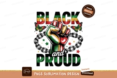 Fist raised with butterflies and chains black proud Product Image 1
