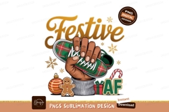 Hand holding festive plaid sneaker christmas Product Image 1