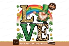 Lucky Gnome Rainbow Love leprechaun clover Product Image 1