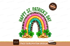 Rainbow shamrocks gold coins festive celebration image Product Image 1