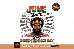 Black king with crown celebrating independence day Product Image 1