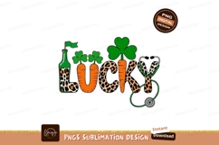 Lucky shamrock carrot stethoscope design leopard Product Image 1