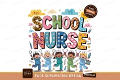 Cheerful school nurses celebrating SUBLIMATION children Product Image 1