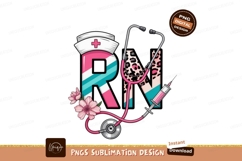 Registered Nurse Medical Symbols stethoscope syringe Product Image 1