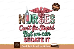 Leopard print nurse symbols stethoscope syringes Product Image 1