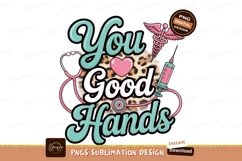 You Good Hands Leopard Heart Stethoscope SUBLIMATION Product Image 1