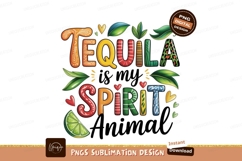 Tequila Spirit Vibrant Tropical Letters image Product Image 1