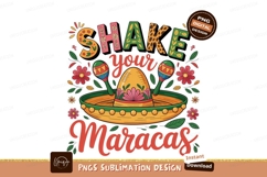 Festive sombrero maracas flowers music Product Image 1