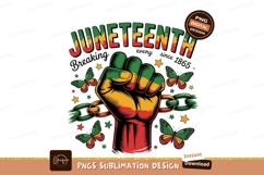 Juneteenth fist breaking chains butterflies freedom Product Image 1