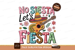 Black No Sugar No Cream yellow green Fiesta Guitar Sombrero Product Image 1