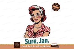 Retro Woman Polka Dot Shirt Pearl Necklace image Product Image 1