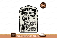 Skeleton bone brew coffee skull image Product Image 1