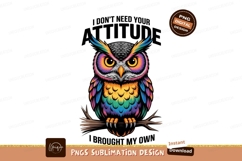 Colorful owl perched on branch bird Product Image 1