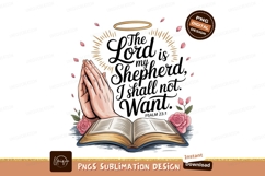 Praying Hands Open Bible Roses Halo prayer book Product Image 1