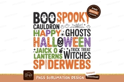 Halloween Boo Spooky Words happy cauldron Product Image 1