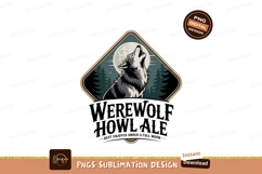 Wolf howling at moon forest night Product Image 1