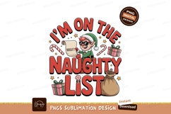 Christmas elf with naughty list and gifts image Product Image 1