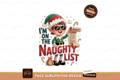 Christmas elf holding naughty list holiday Product Image 1