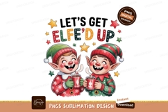 Merry Elves Enjoying Hot Cocoa christmas holiday Product Image 1