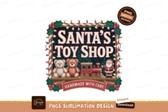 Santa&#039;s Toy Shop Festive Scene claus teddy Product Image 1