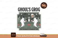 Ghosts drinking beer at a bar bartender patrons Product Image 1